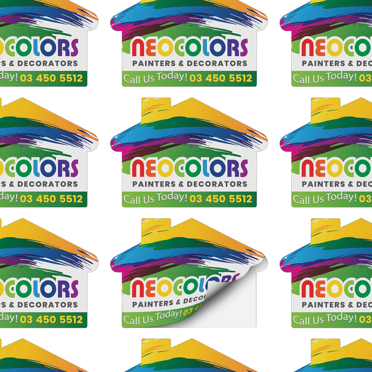 AD Labels 70 x 50mm - House Shaped - Image 2