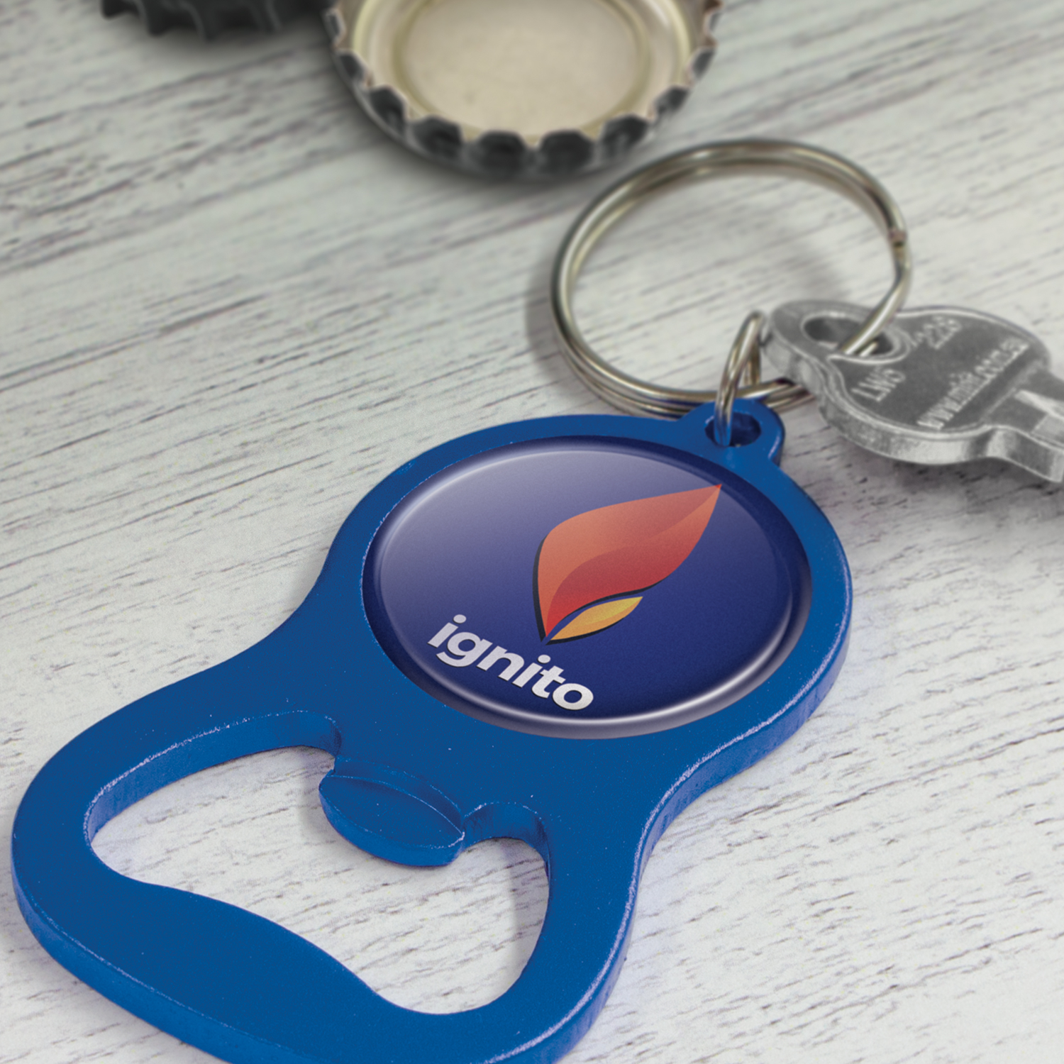 Chevron Bottle Opener Key Ring - Image 7