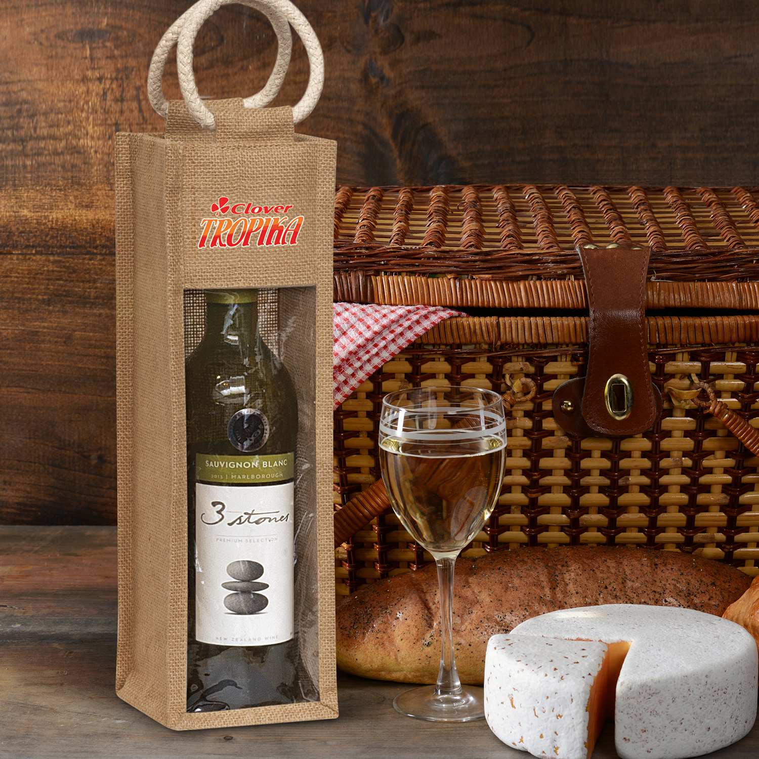Serena Jute Wine Carrier - Image 2