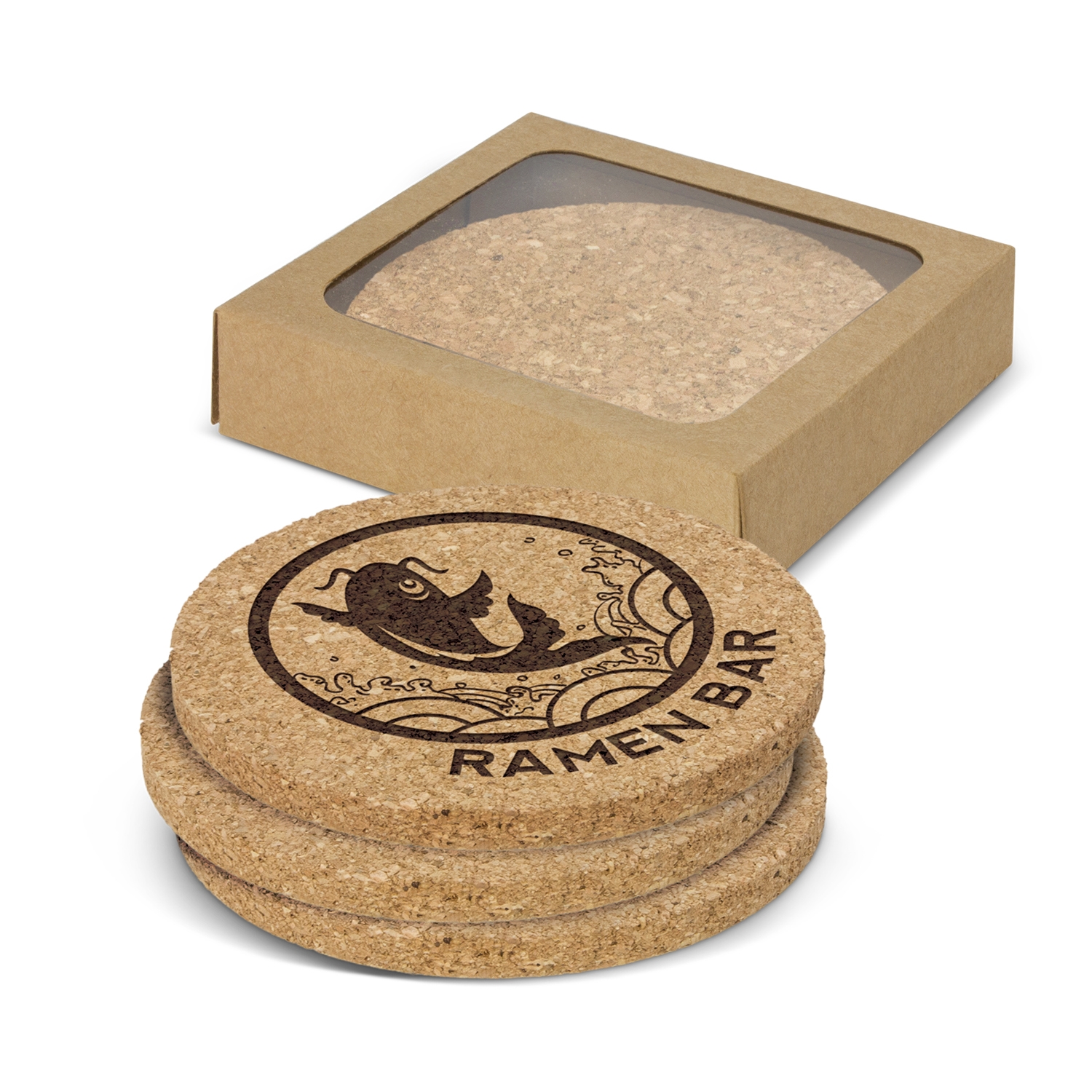 Oakridge Cork Coaster Round - Set of 4 - Image 2