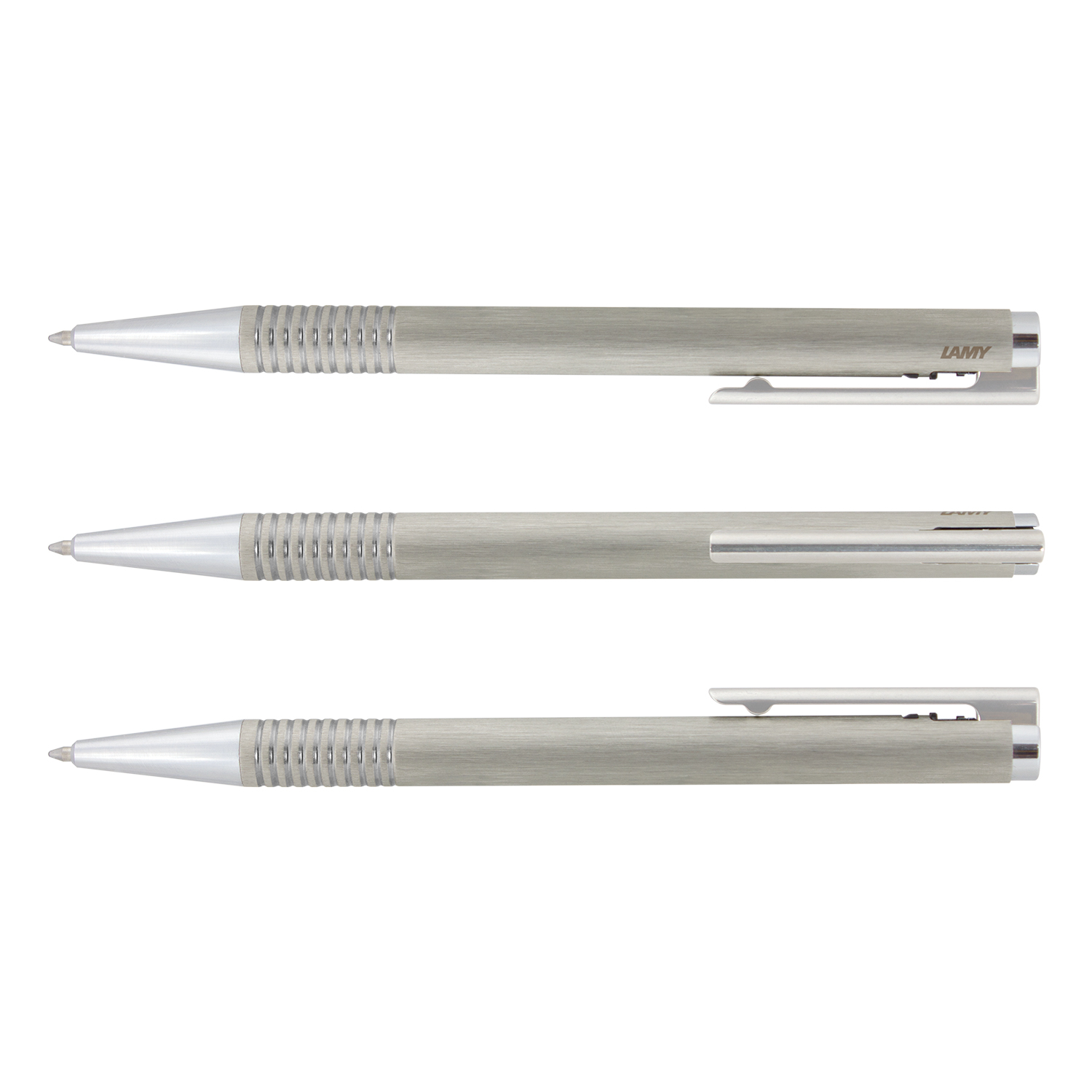 LAMY Logo Pen - Brushed Steel - Image 2