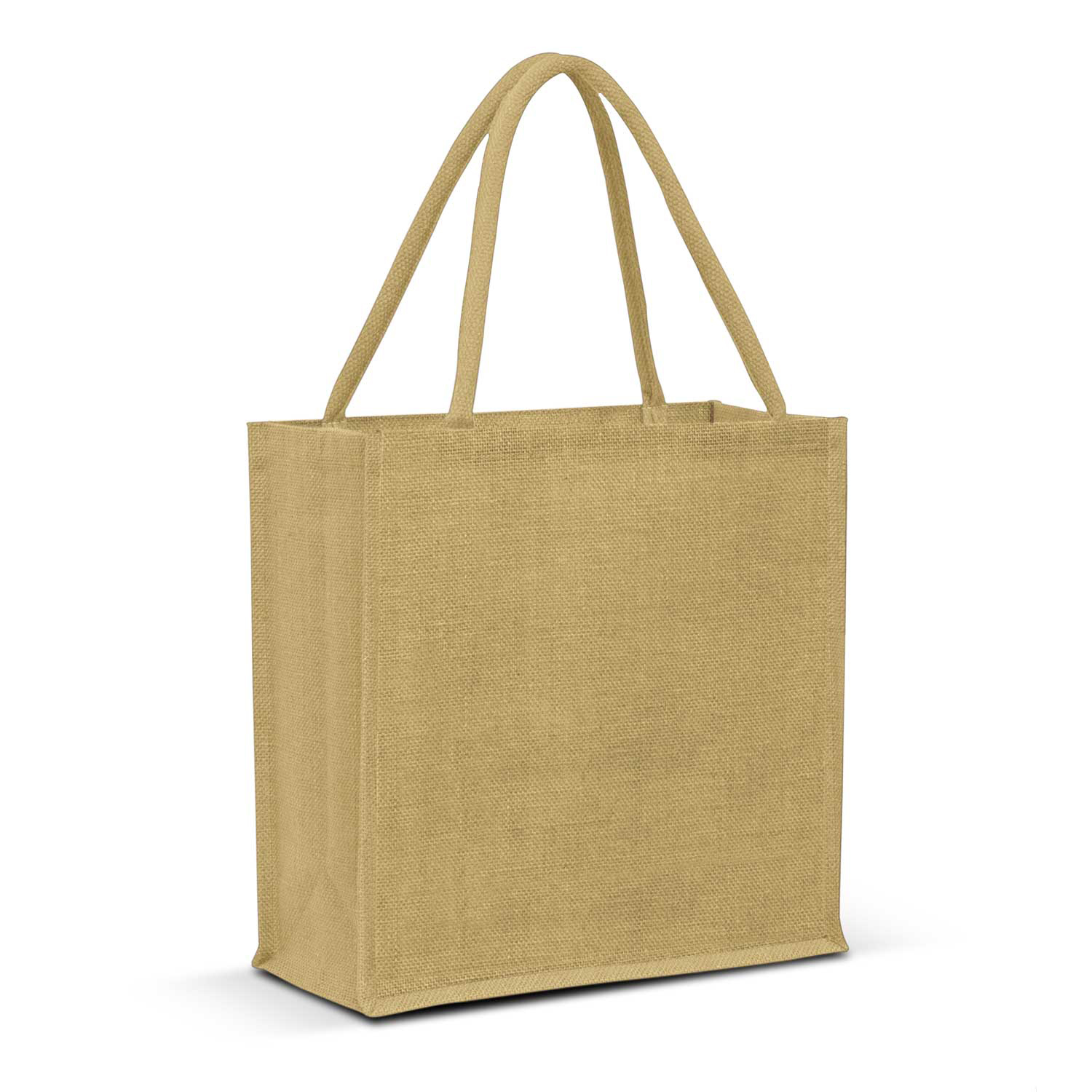 Monza Jute Tote Bag - Colour Match - Image 3