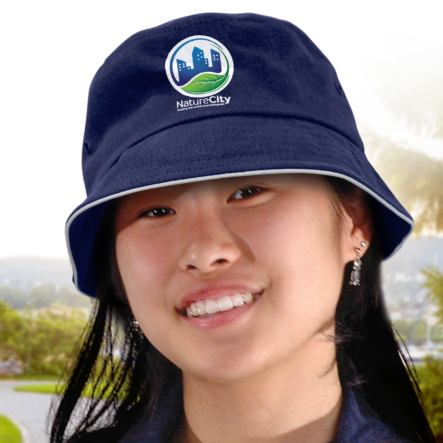 Bondi Bucket Hat - White Sandwich Trim - Image 7
