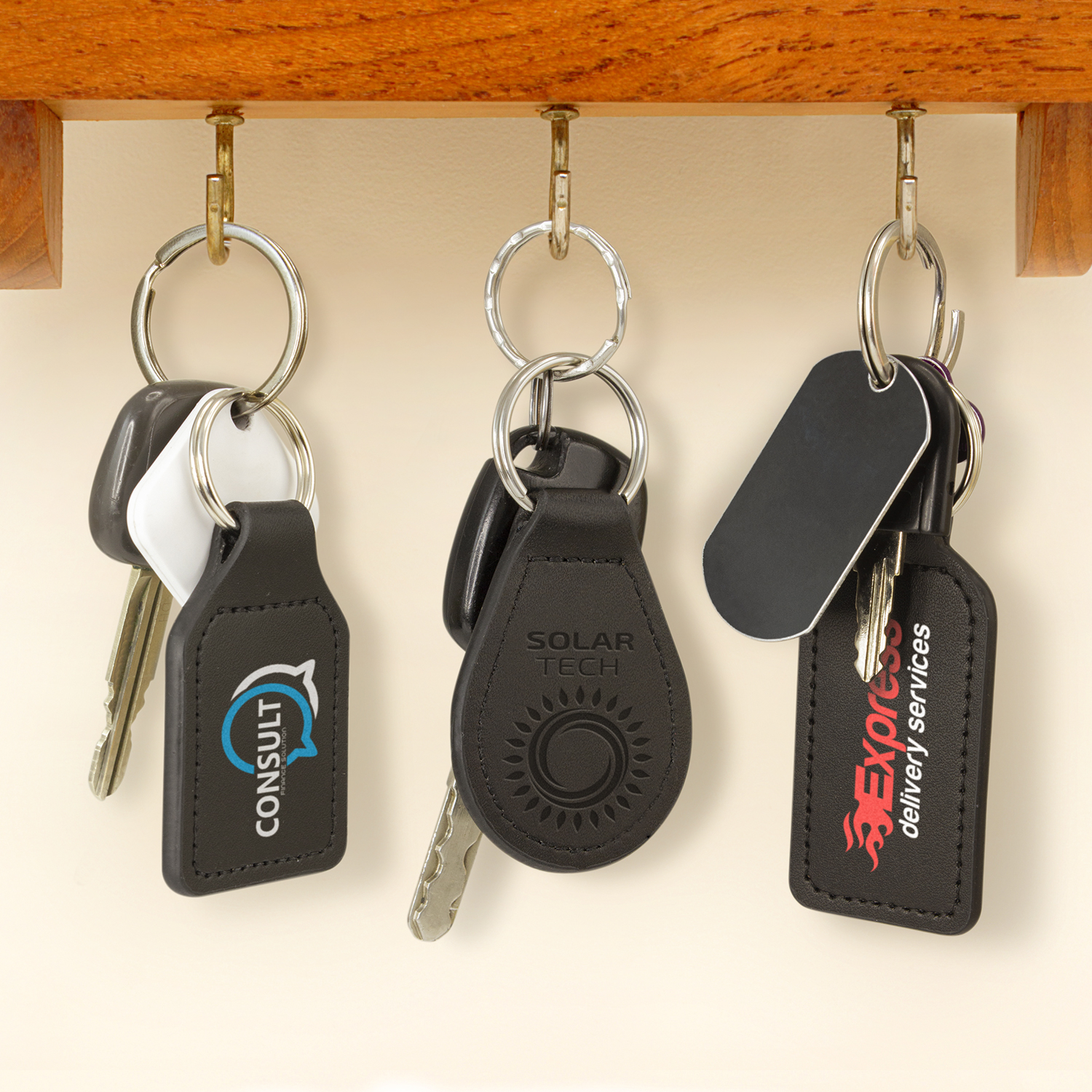 Prince Leather Key Ring - Square - Image 4
