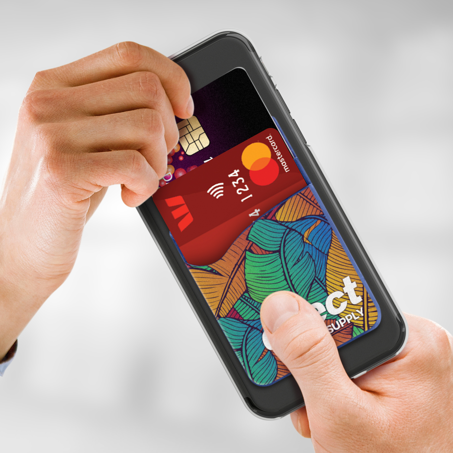 Dual Silicone Phone Wallet - Full Colour - Image 15