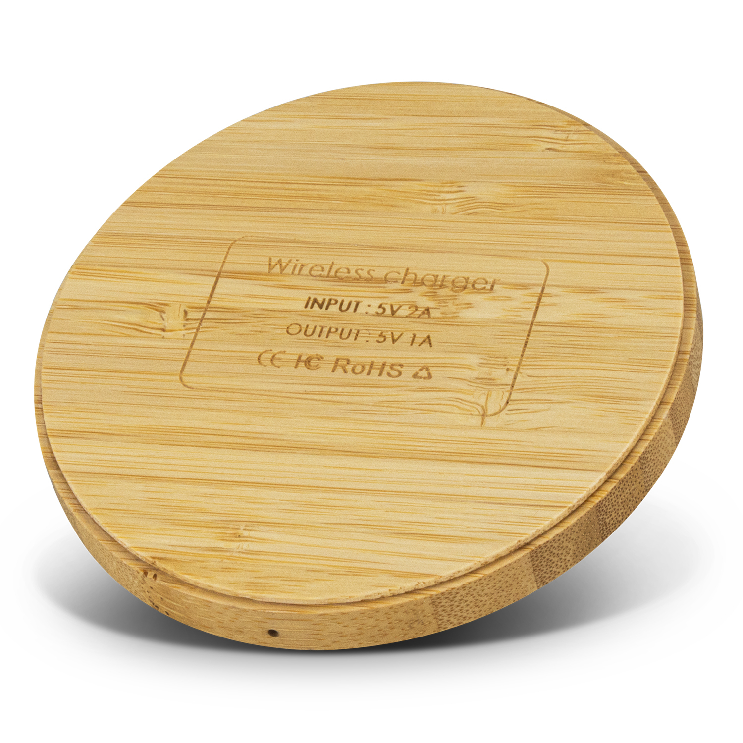 Vita Bamboo Wireless Charger - Round - Image 4