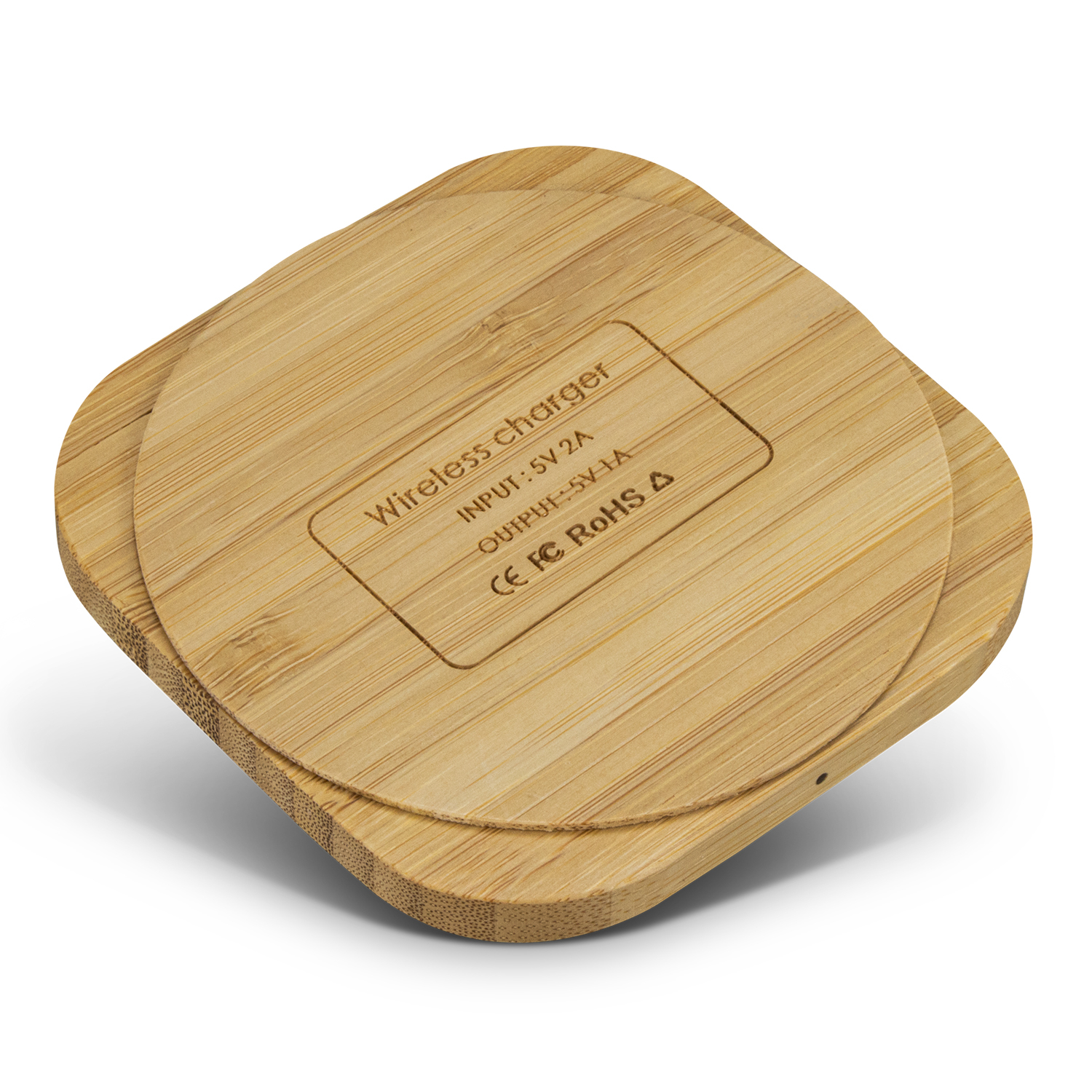 Vita Bamboo Wireless Charger - Square - Image 4