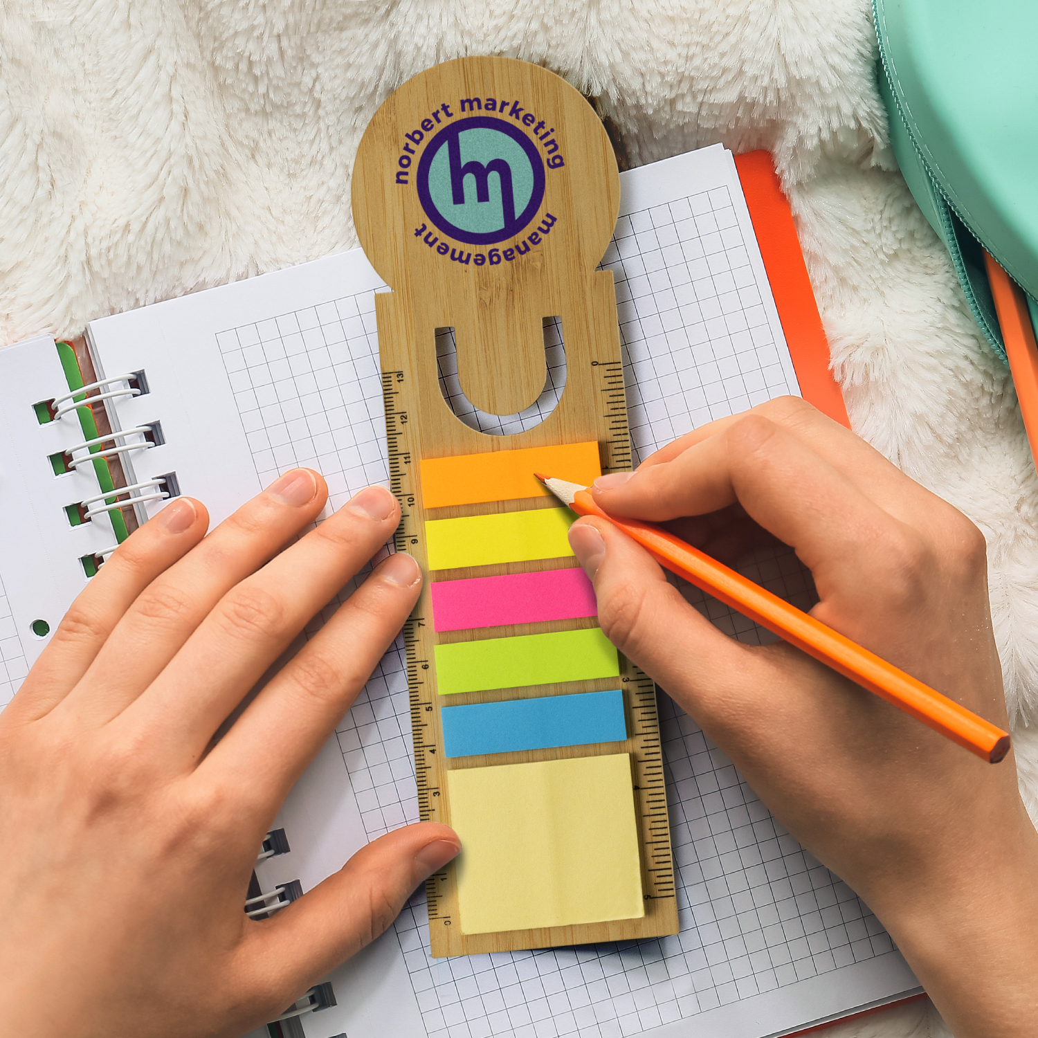 Bamboo Ruler Bookmark - Round - Image 4