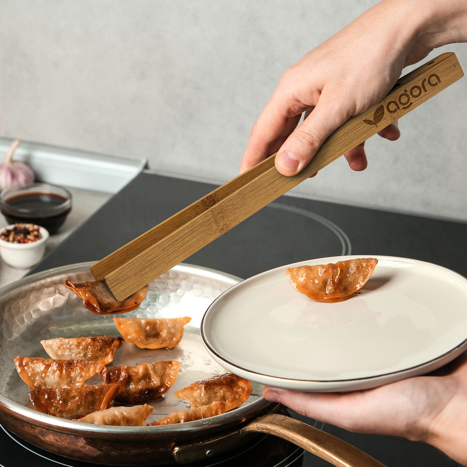 NATURA Bamboo Serving Tongs - Image 5