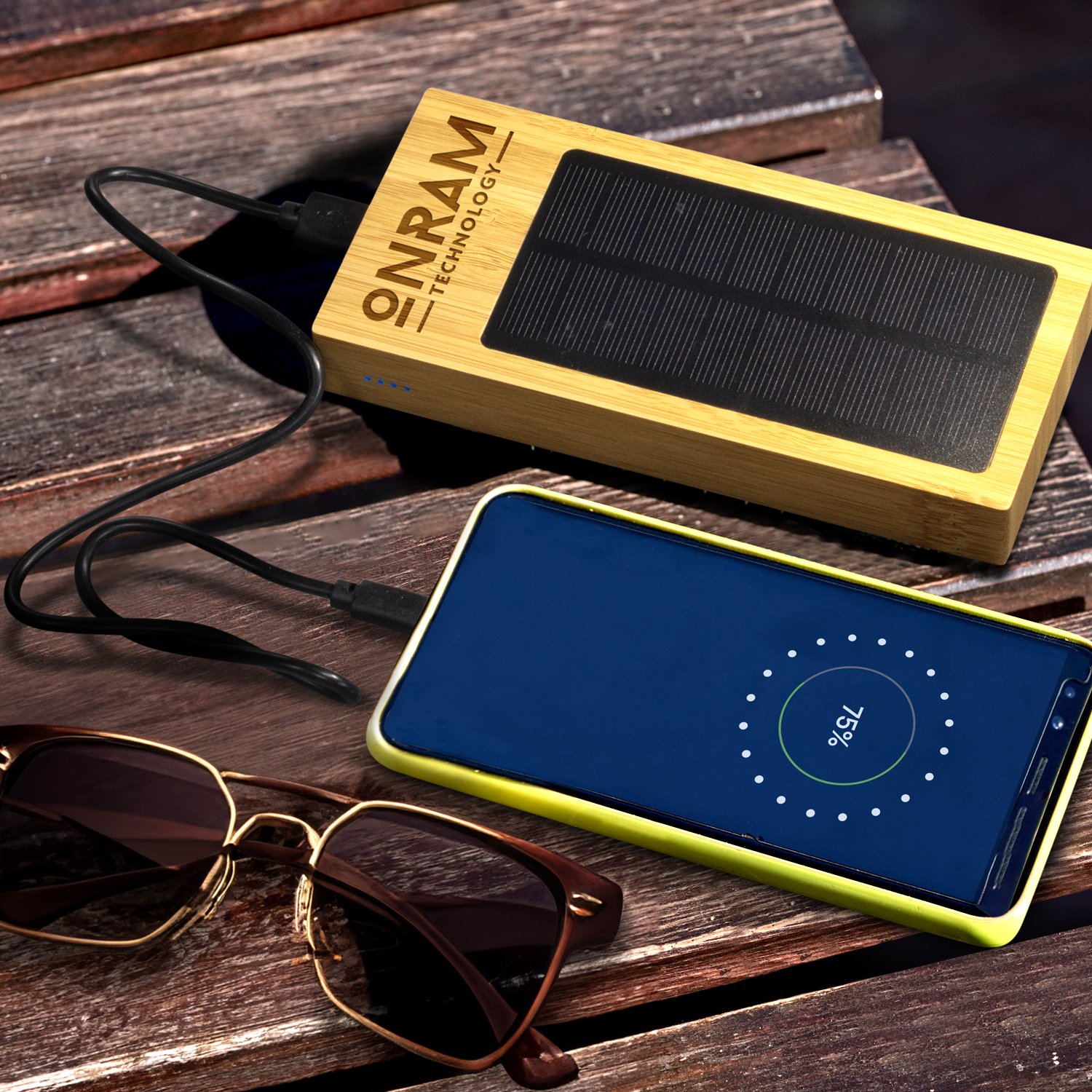 NATURA Bamboo Solar Power Bank - Image 9