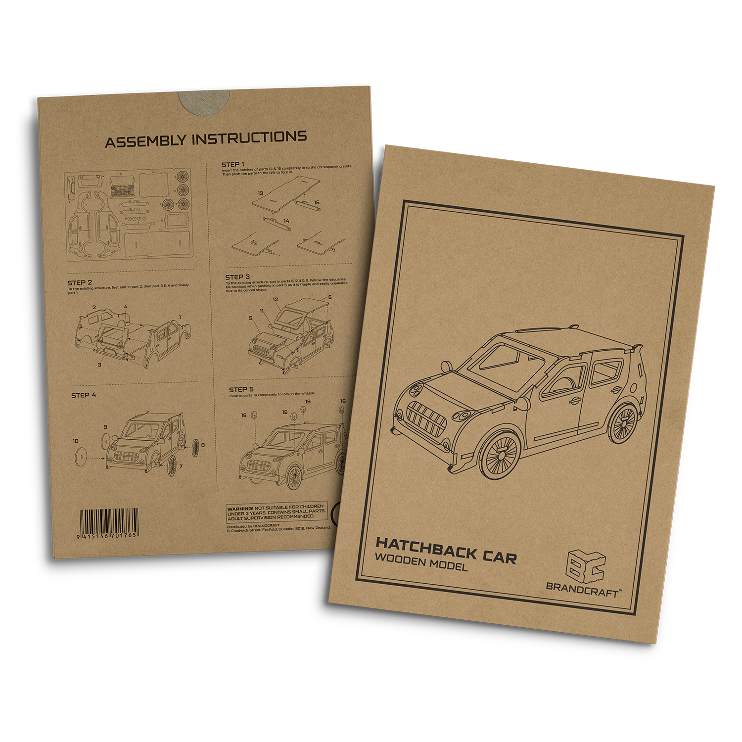 BRANDCRAFT Hatchback Car Wooden Model - Image 10