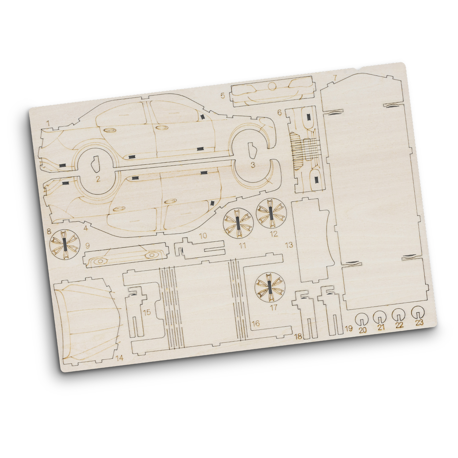 BRANDCRAFT Sedan Car Wooden Model - Image 8