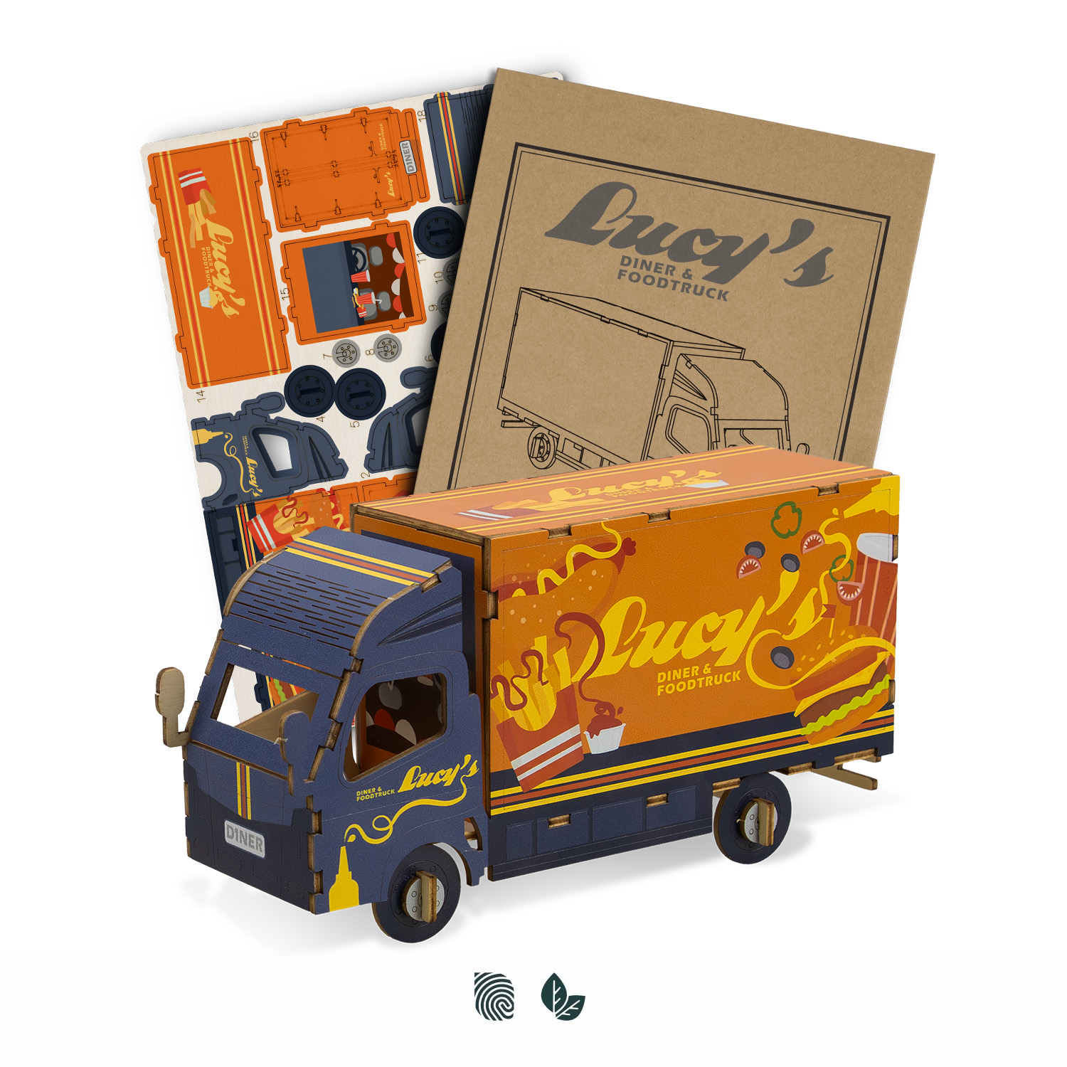 BRANDCRAFT Small Truck Wooden Model