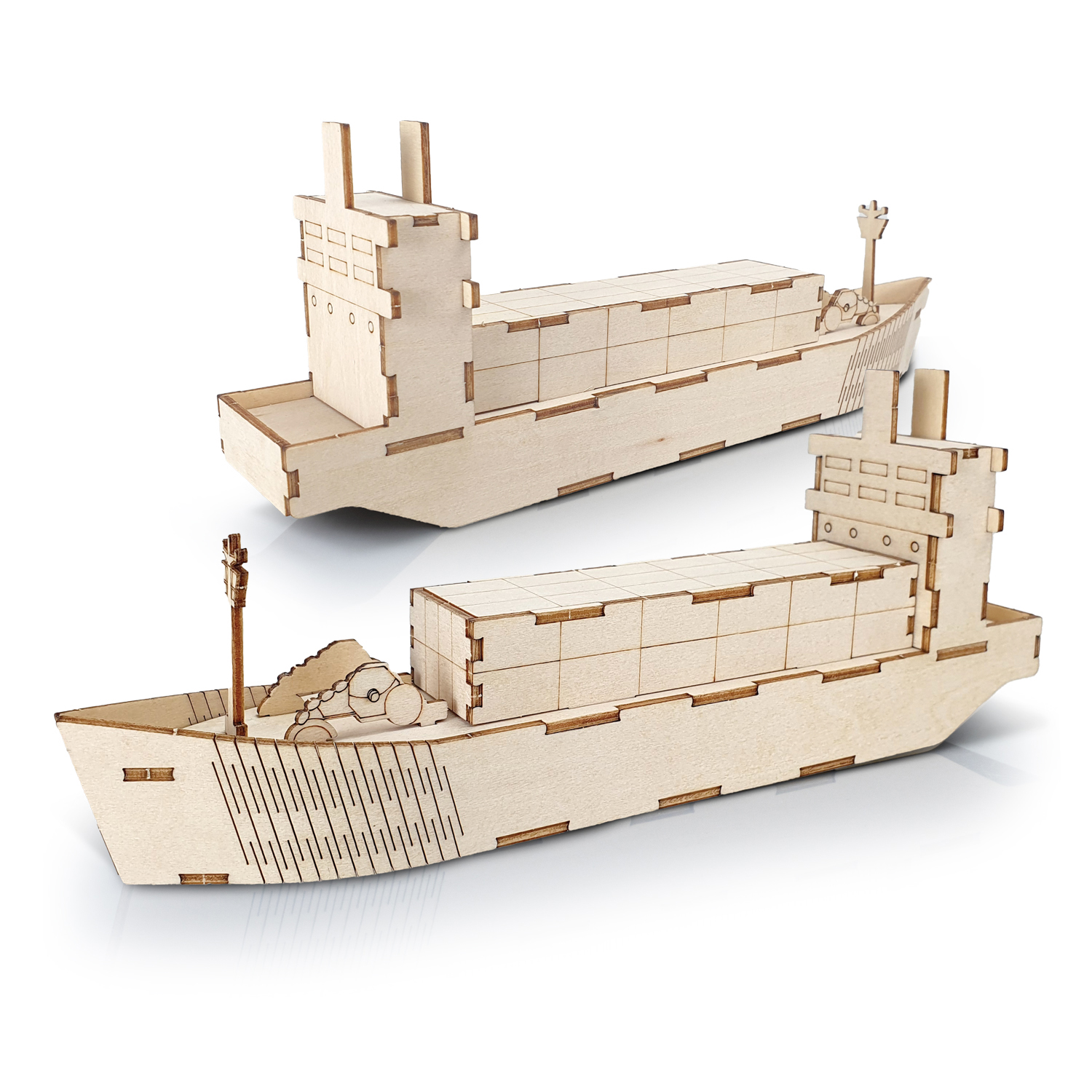 BRANDCRAFT Cargo Ship Wooden Model - Image 7