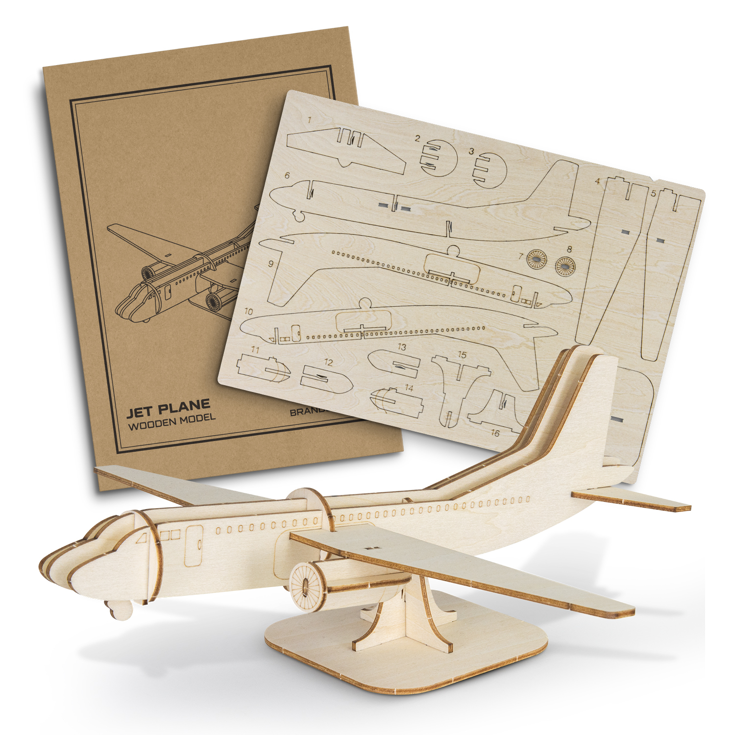 BRANDCRAFT Jet Plane Wooden Model - Image 2