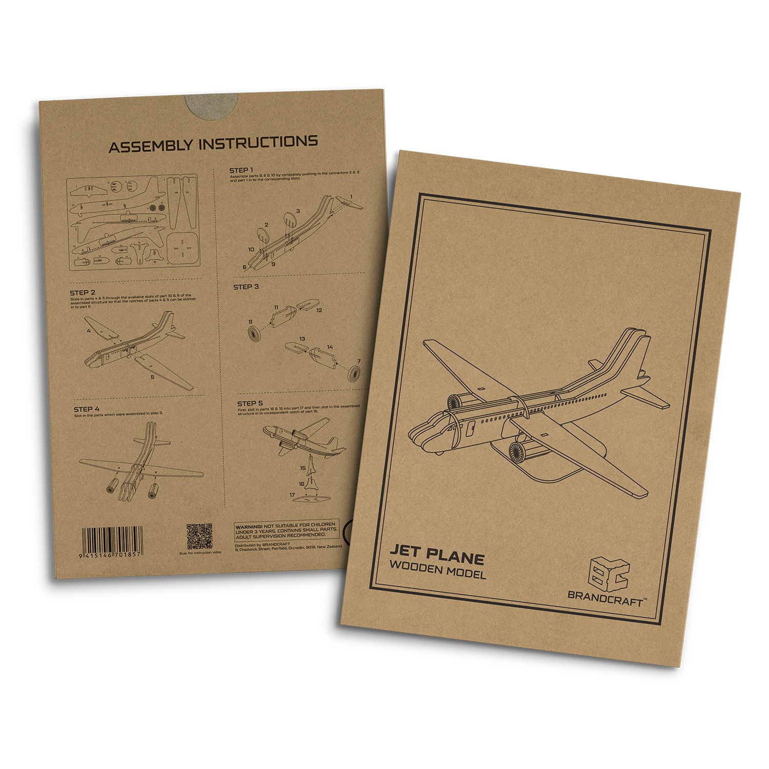 BRANDCRAFT Jet Plane Wooden Model - Image 5