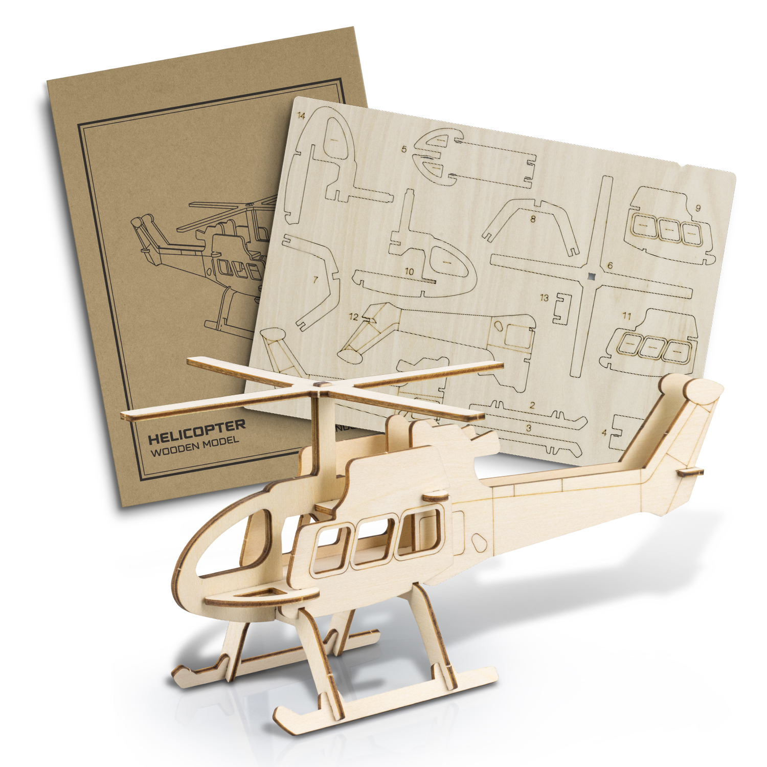 BRANDCRAFT Helicopter Wooden Model - Image 2