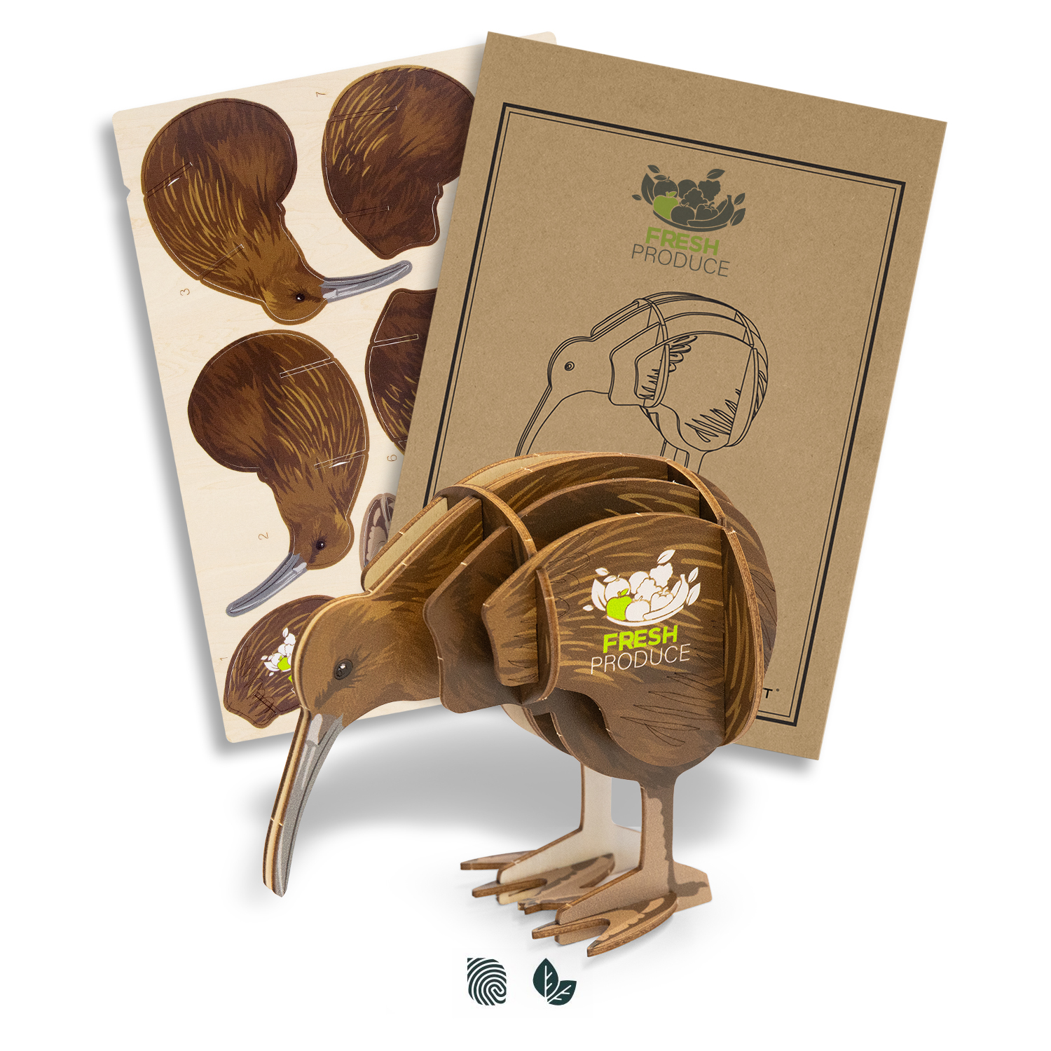 BRANDCRAFT Kiwi Wooden Model