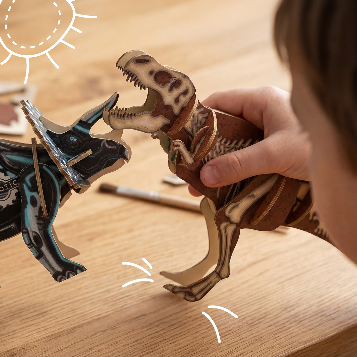 BRANDCRAFT Tyrannosaurus Rex Wooden Model - Image 10