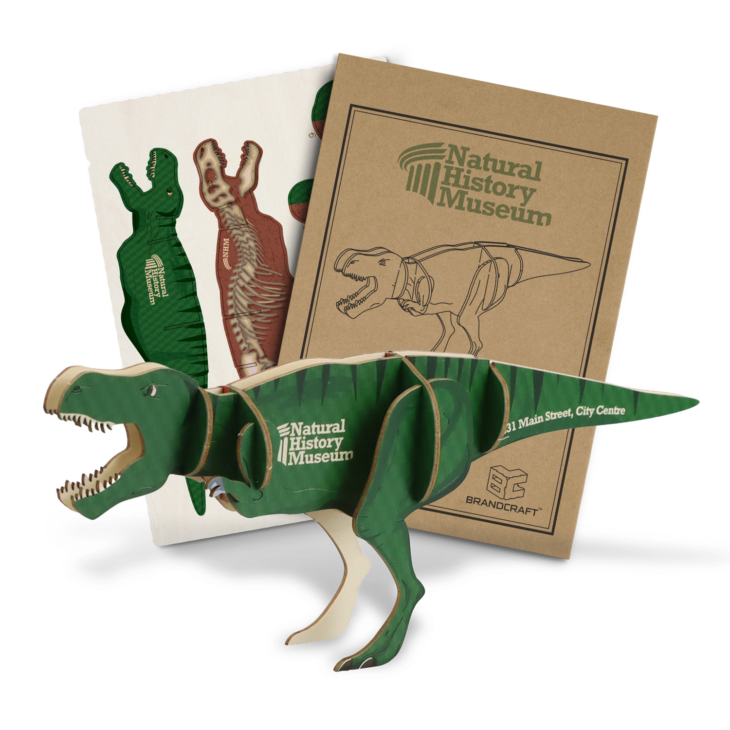 BRANDCRAFT Tyrannosaurus Rex Wooden Model - Image 2