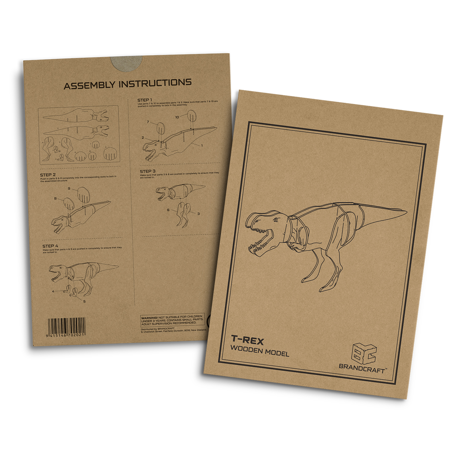 BRANDCRAFT Tyrannosaurus Rex Wooden Model - Image 9