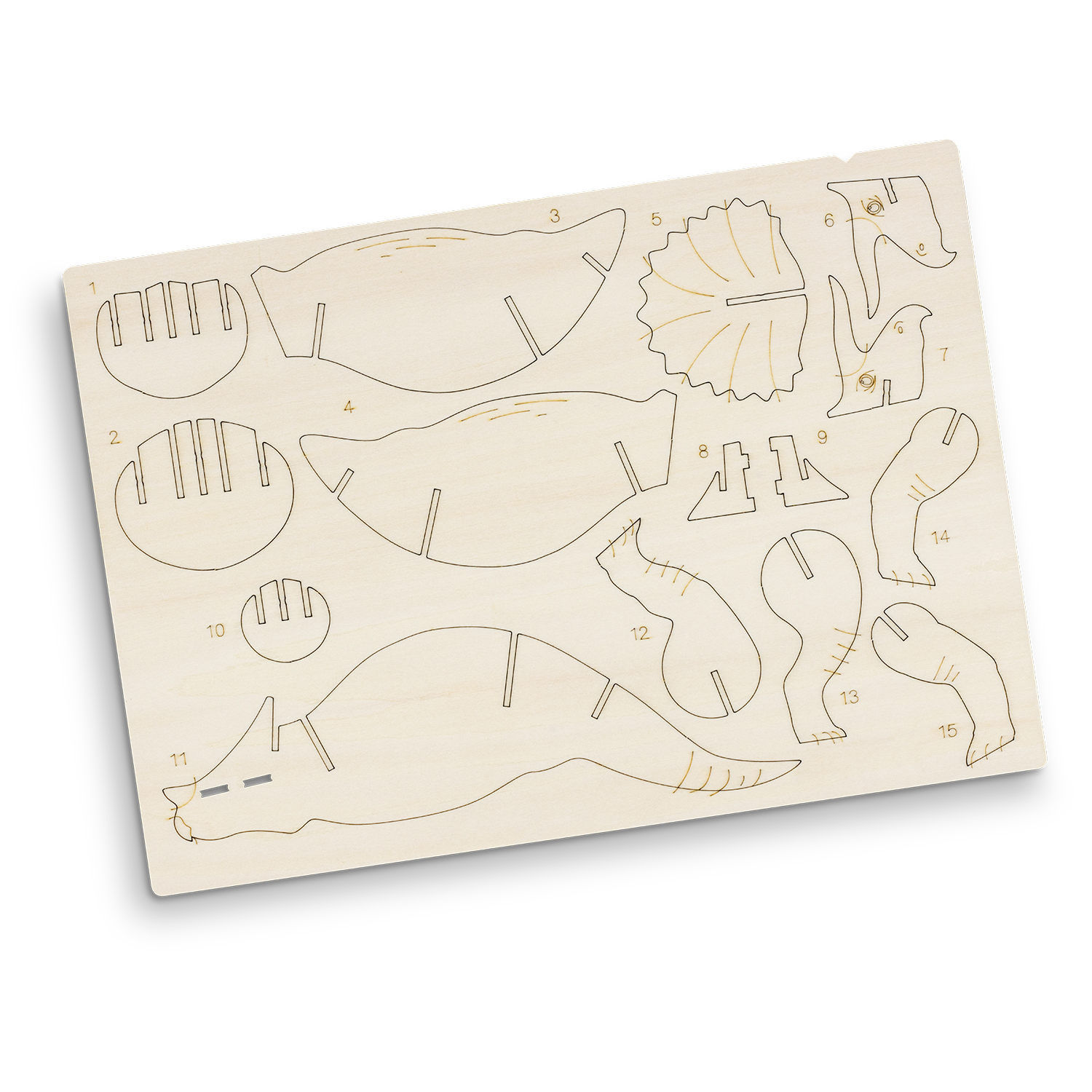 BRANDCRAFT Triceratops Wooden Model - Image 8