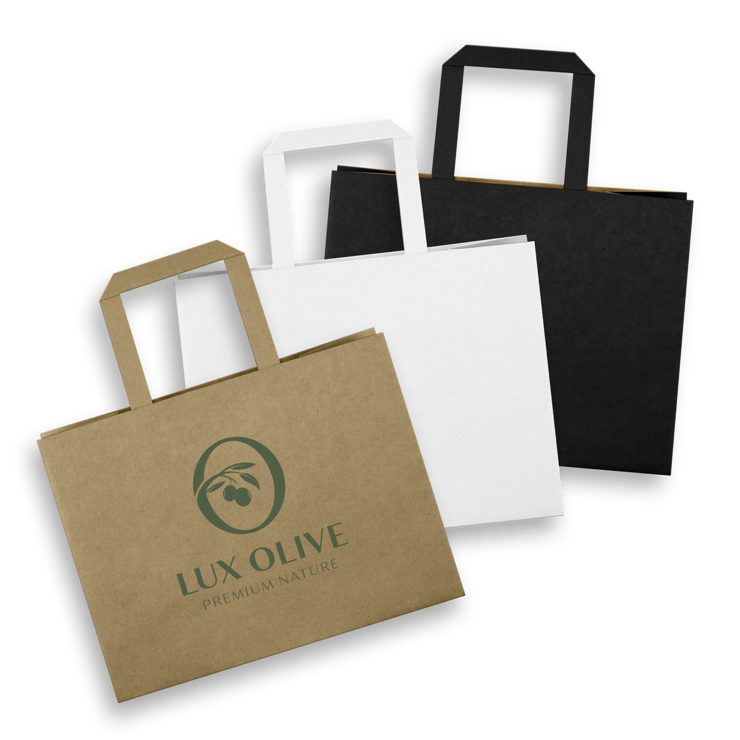 Medium Flat Handle Paper Bag Landscape - Image 2