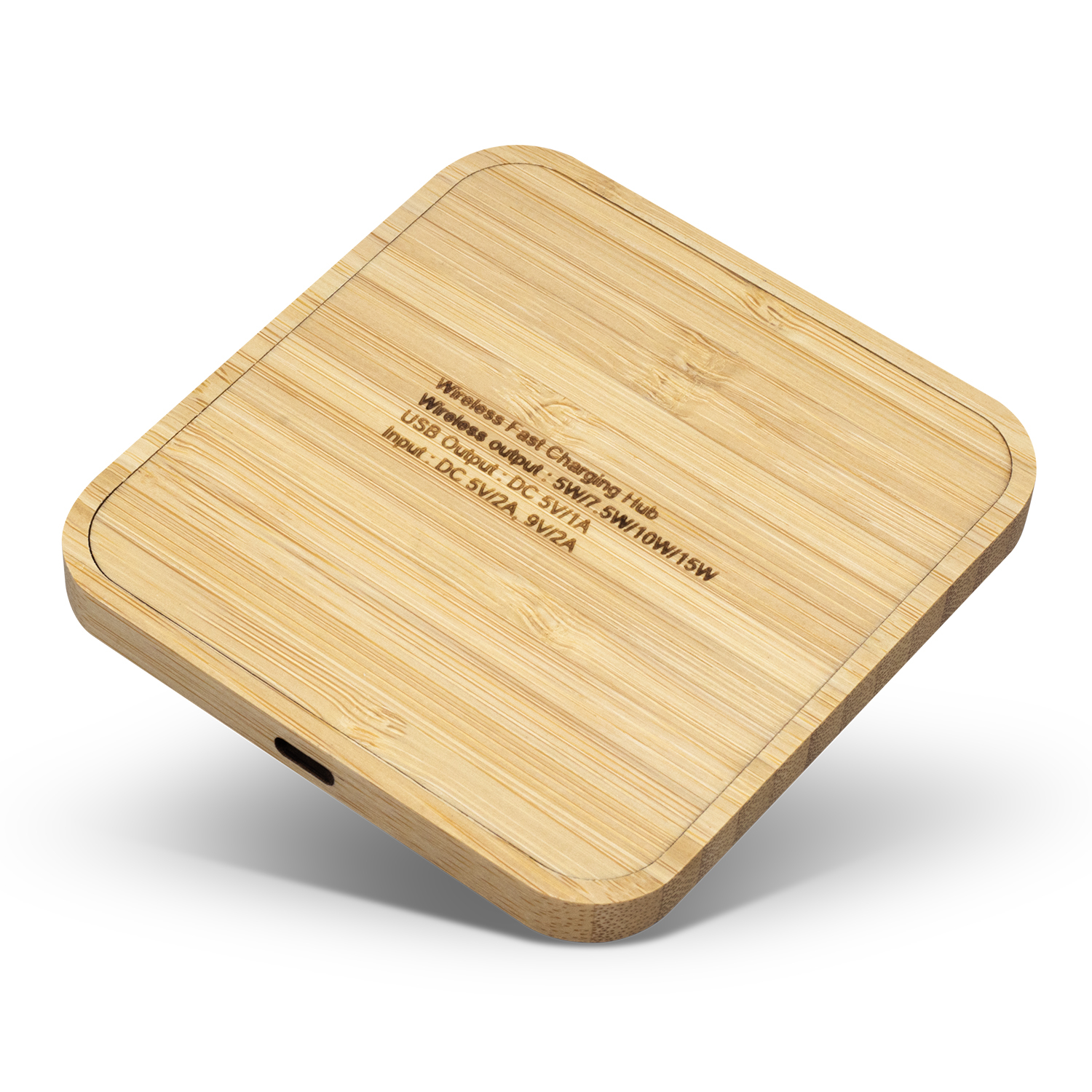 NATURA Bamboo Wireless Fast Charging Hub - Image 4