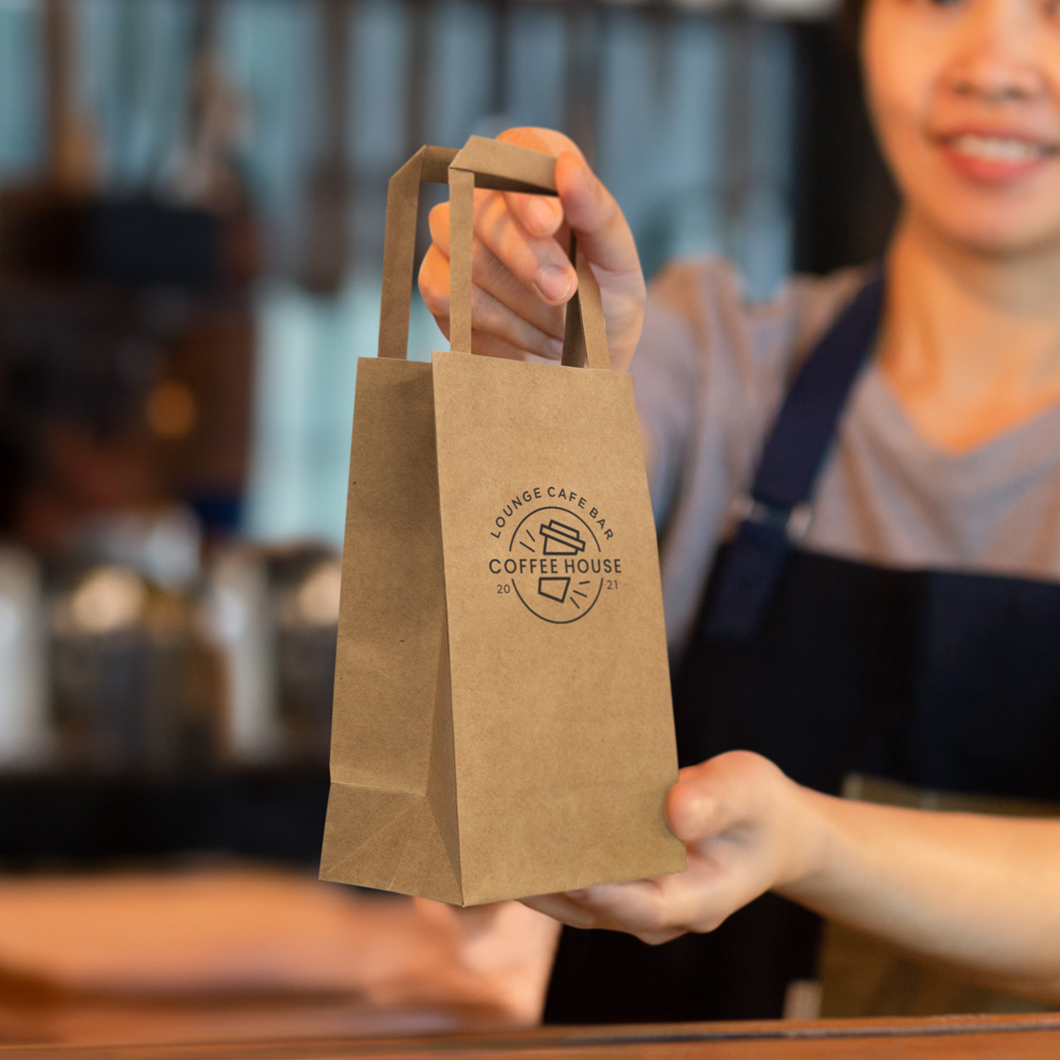 Small Flat Handle Paper Bag Portrait - Image 7
