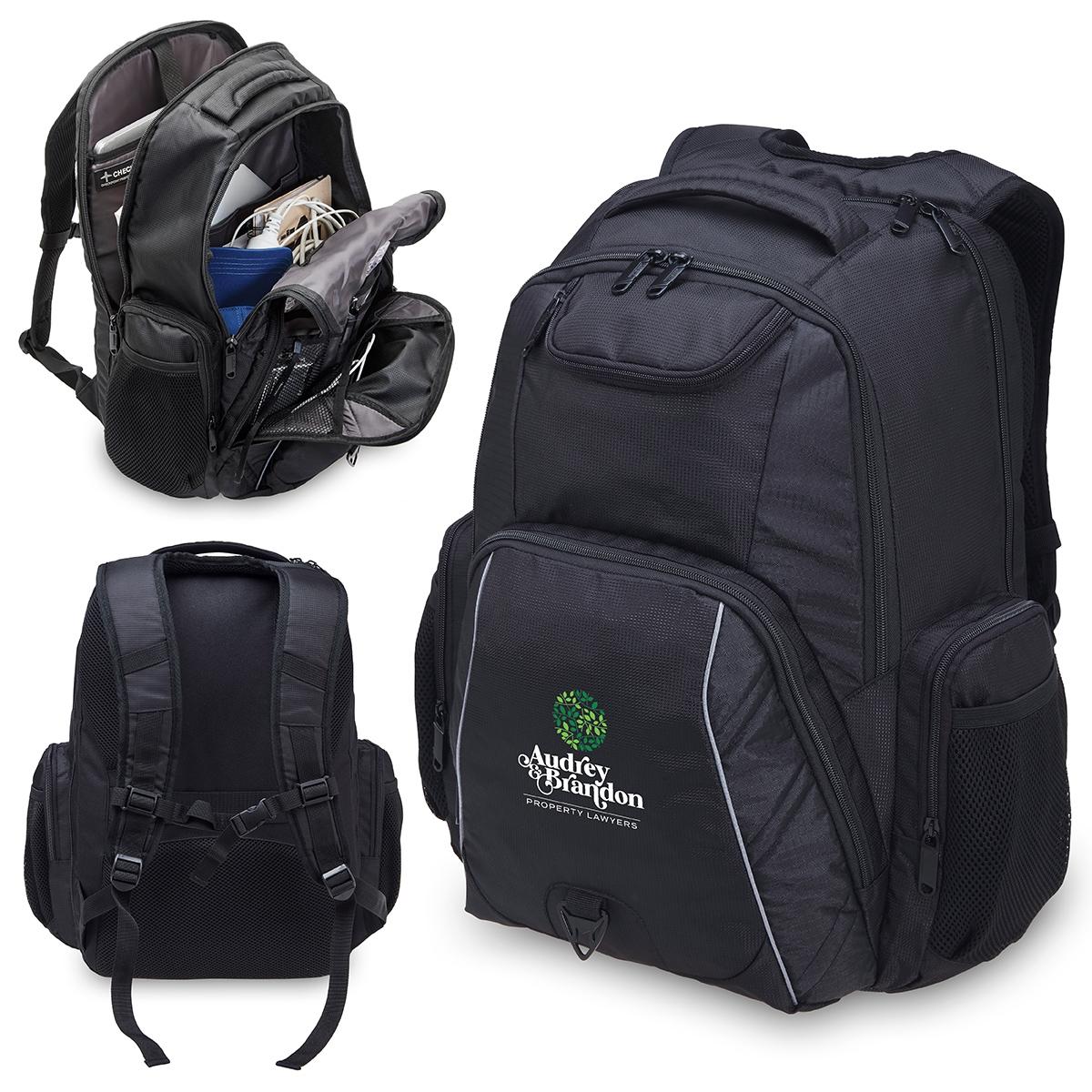 FORTRESS LAPTOP BACKPACK-BLACK