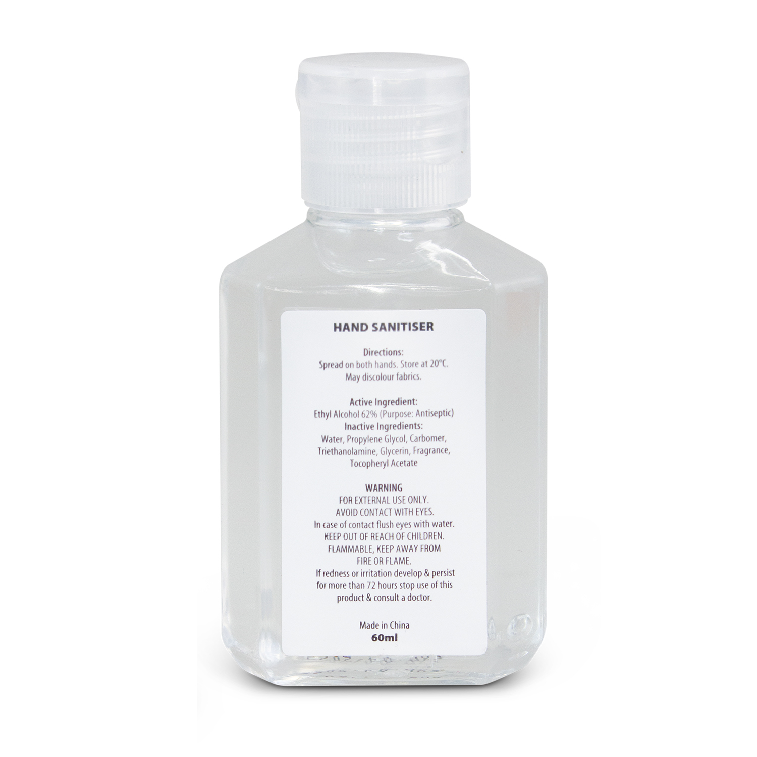 Hand Sanitiser Gel 60ml - Image 3