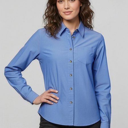 Womens Chambray Long Sleeve Shirt