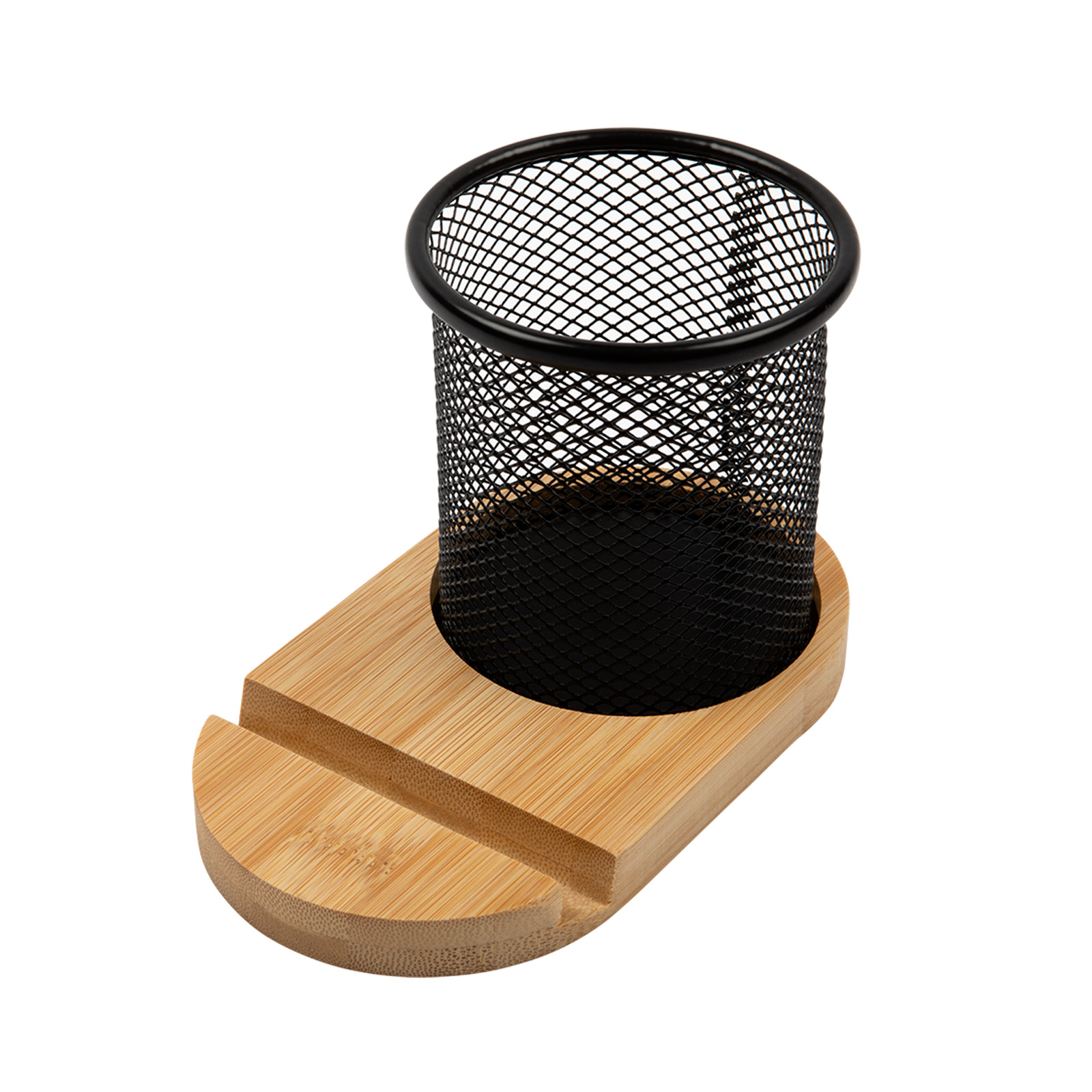 Bamboo Pen Tidy Phone Stand - Image 9