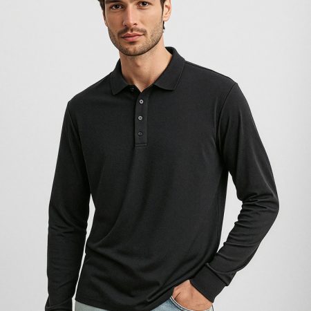 Mens Action Long Sleeve Polo