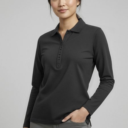 Womens Crew Long Sleeve Polo