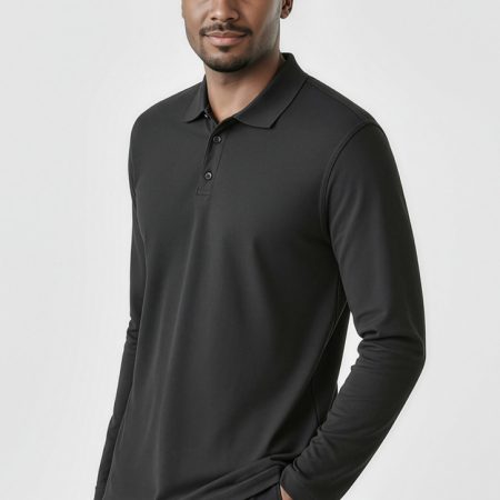 Mens Crew Long Sleeve Polo