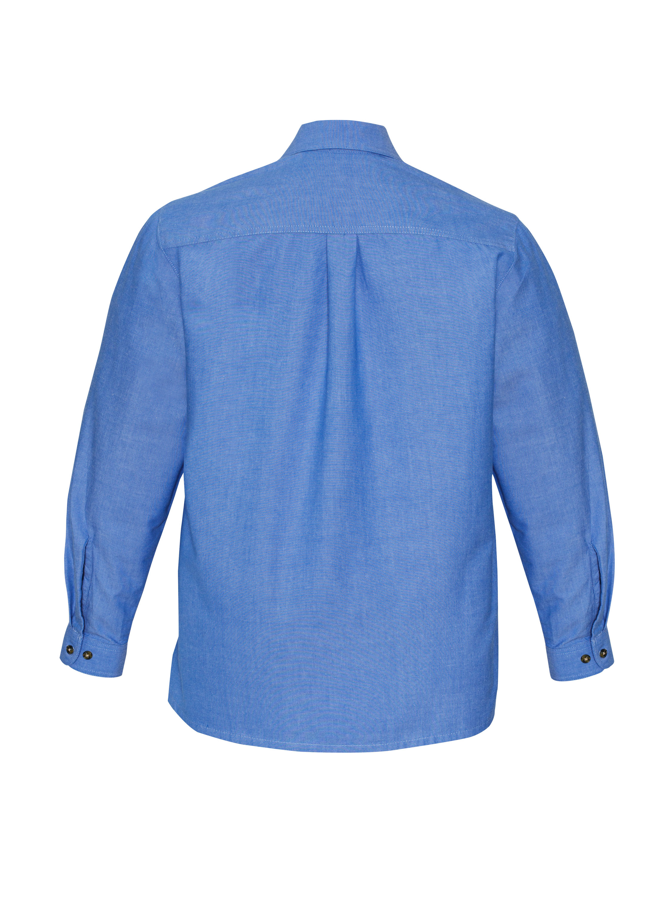 Mens Chambray Long Sleeve Shirt - Image 3