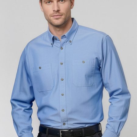 Mens Chambray Long Sleeve Shirt