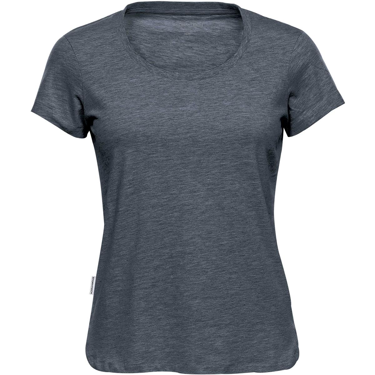 WOMEN'S TORCELLO CREW NECK TEE DENIM HEATHER-3XL