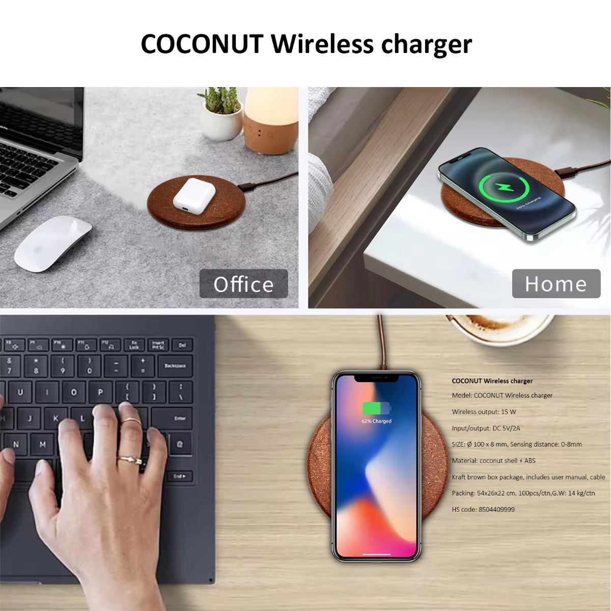 COCONUT WIRELESS CHARGER (MOQ 100) - Image 4