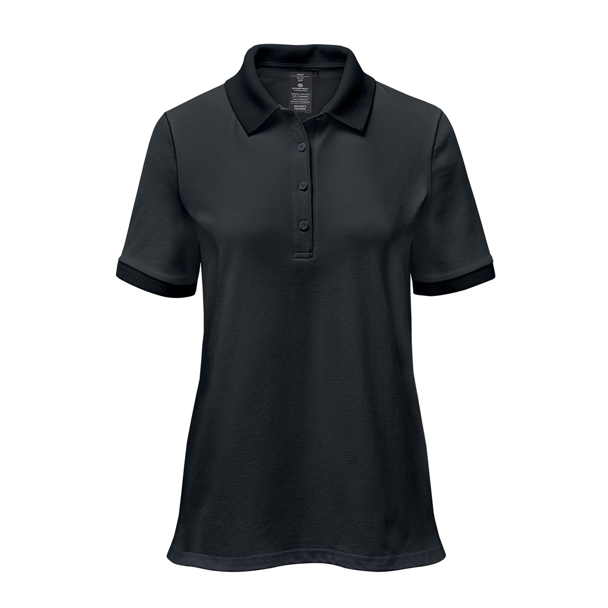 WOMENS FERRERA S/S POLO BLACK-2XL