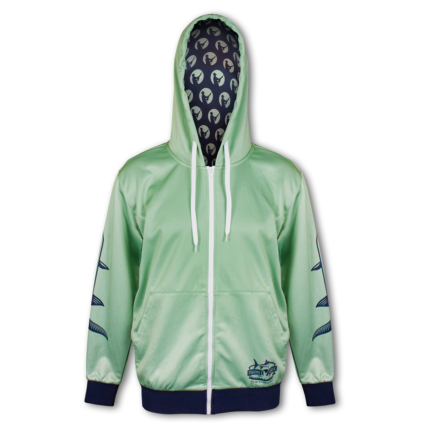 Custom Mens Sports Zipped Hoodie - Image 2