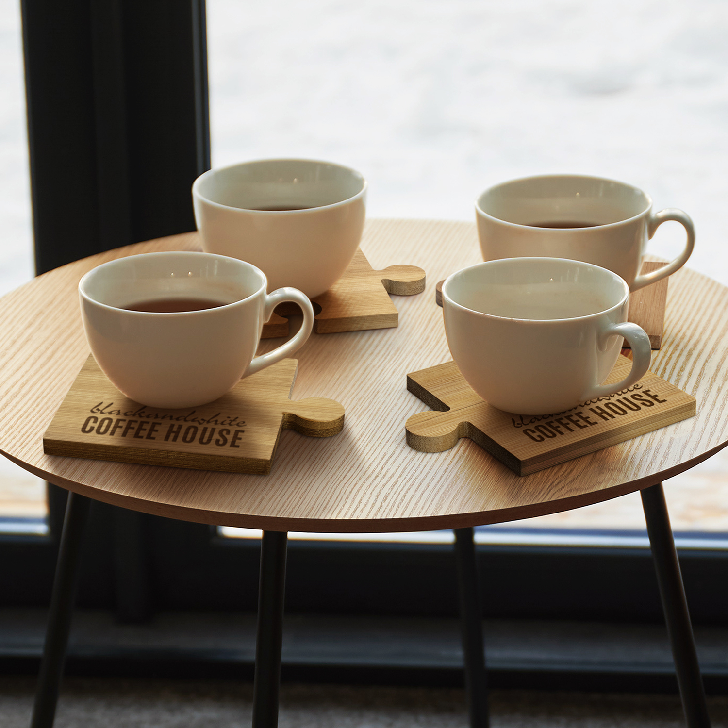 NATURA Puzzle Coaster - Set of 4 - Image 5