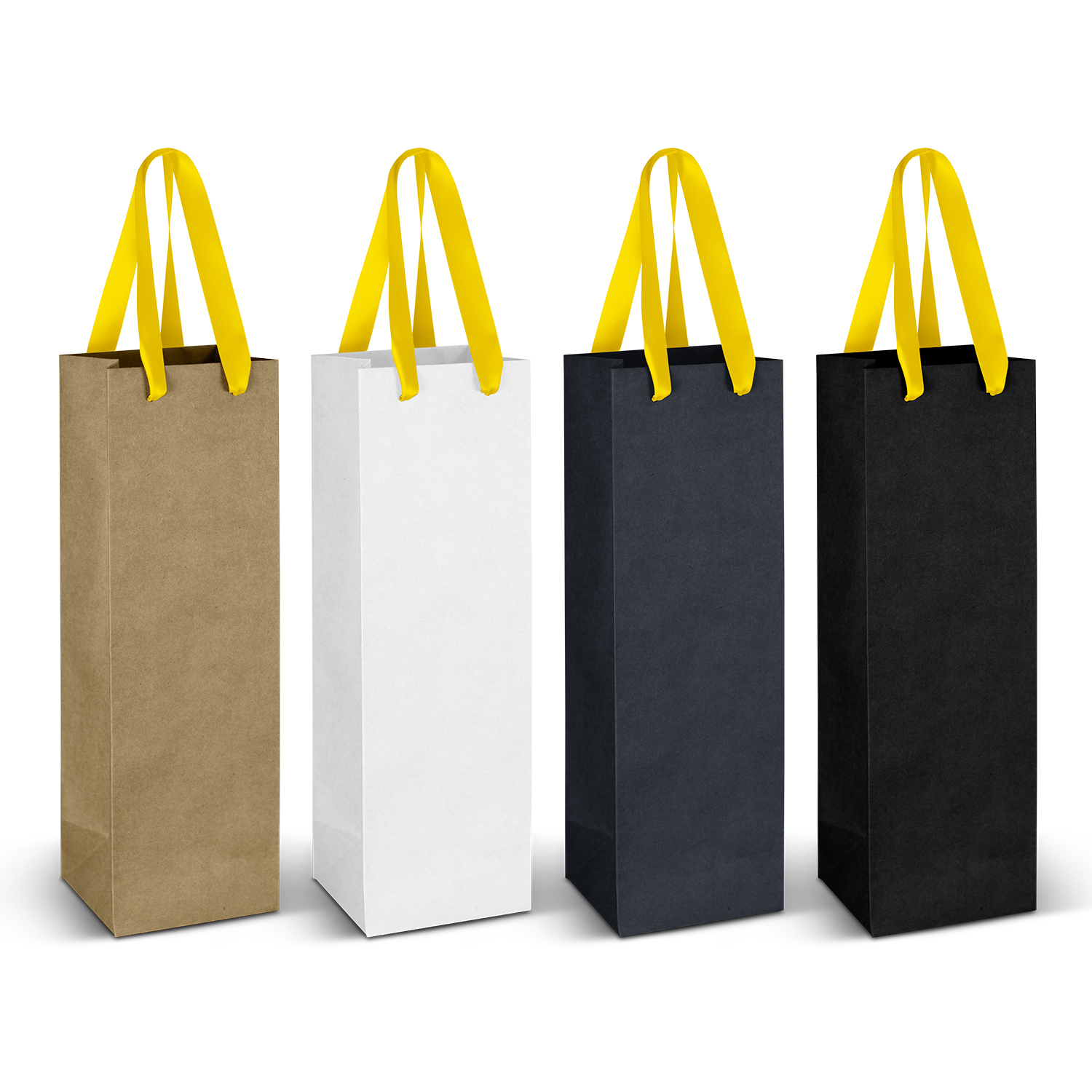 Wine Ribbon Handle Paper Bag - Image 3