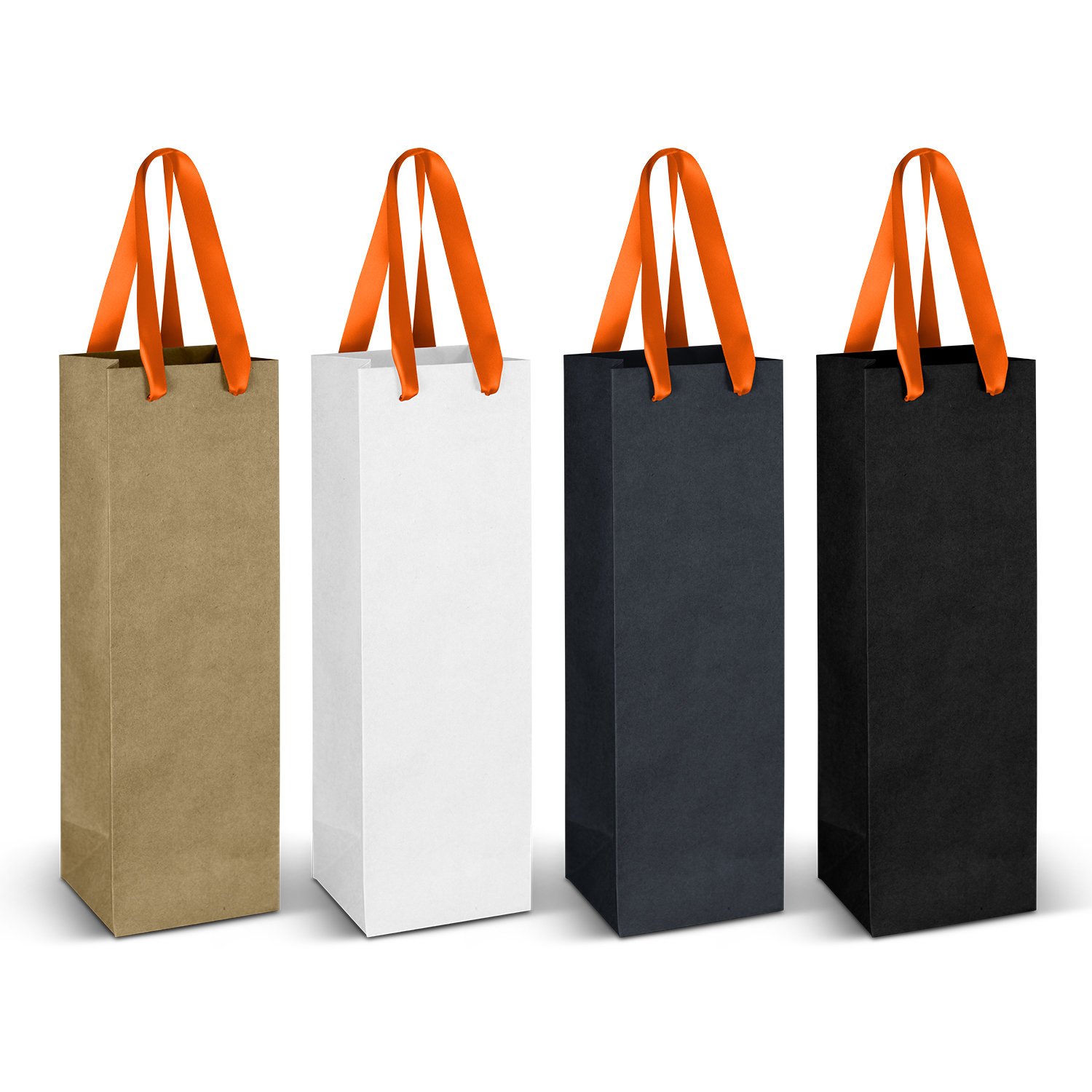 Wine Ribbon Handle Paper Bag - Image 4