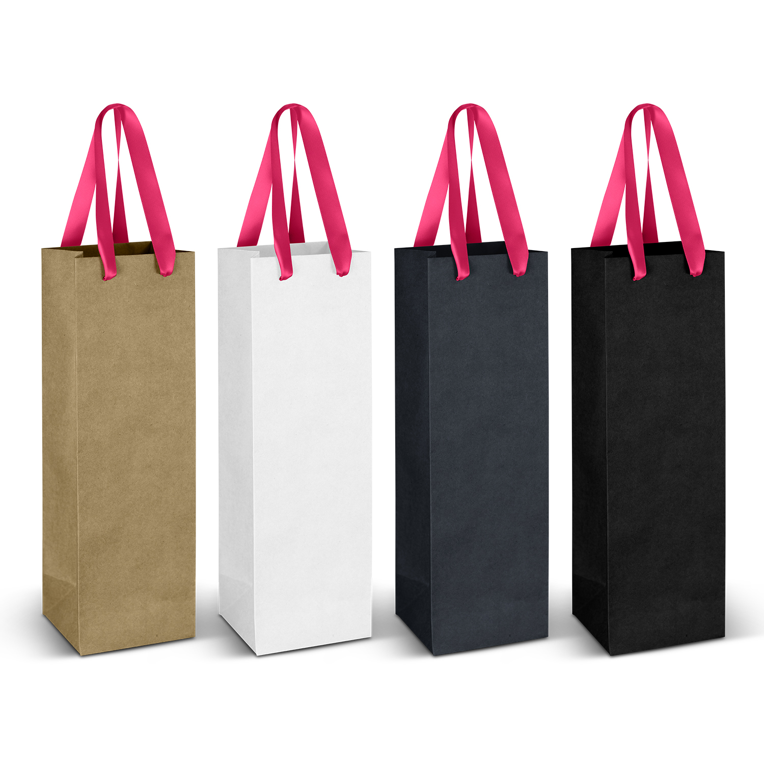 Wine Ribbon Handle Paper Bag - Image 5
