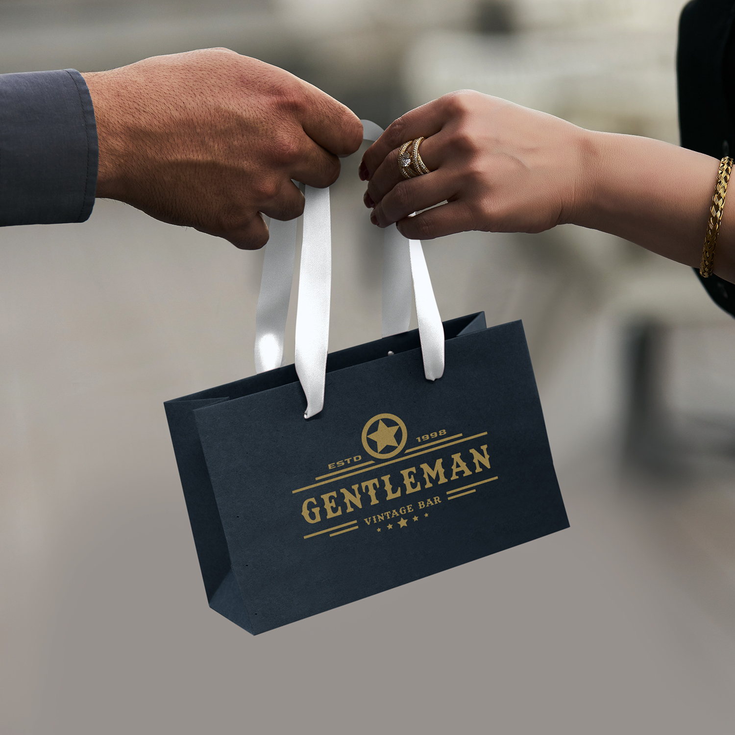 Small Ribbon Handle Paper Bag - Image 14