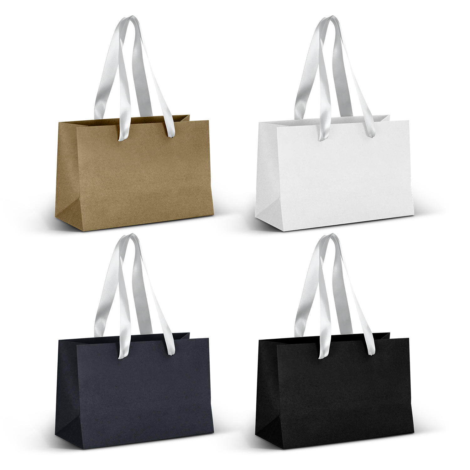 Small Ribbon Handle Paper Bag - Image 2