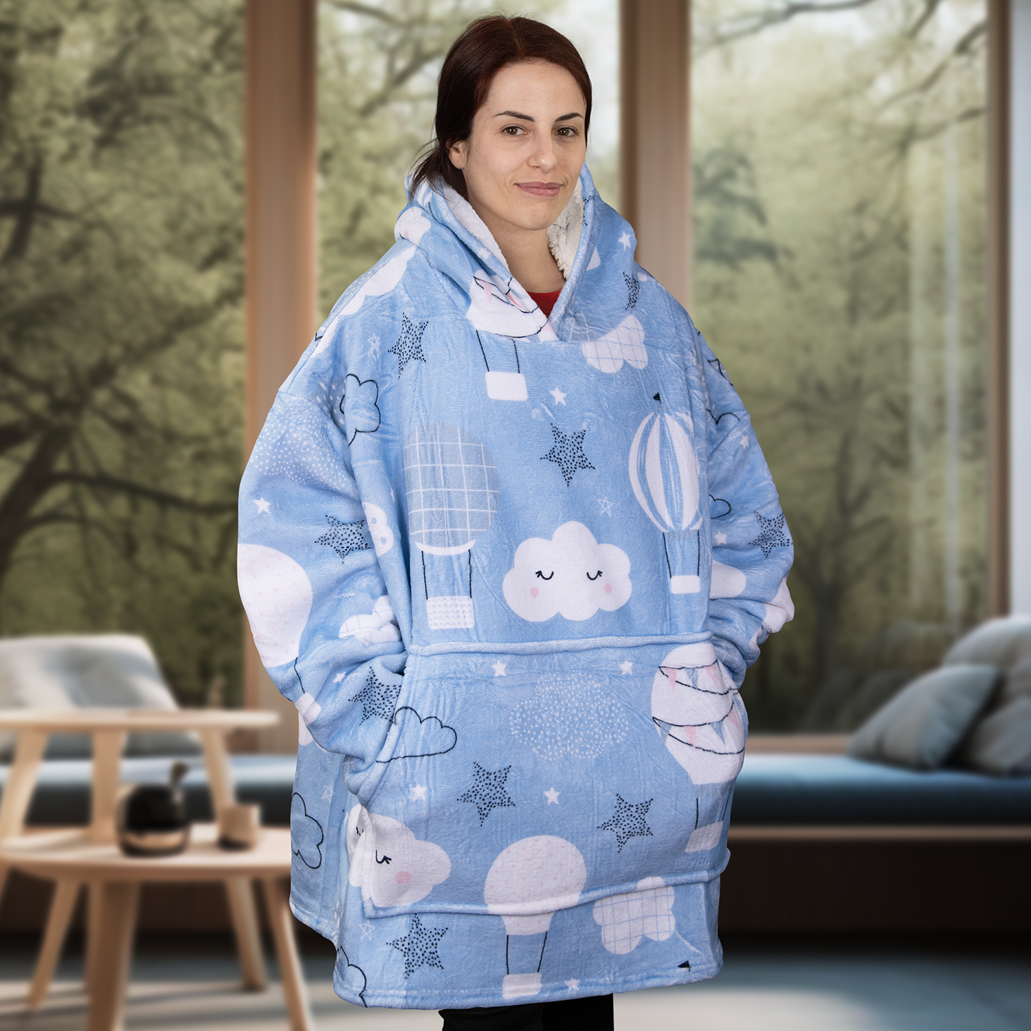 Full Colour Blanket Hoodie - Image 9