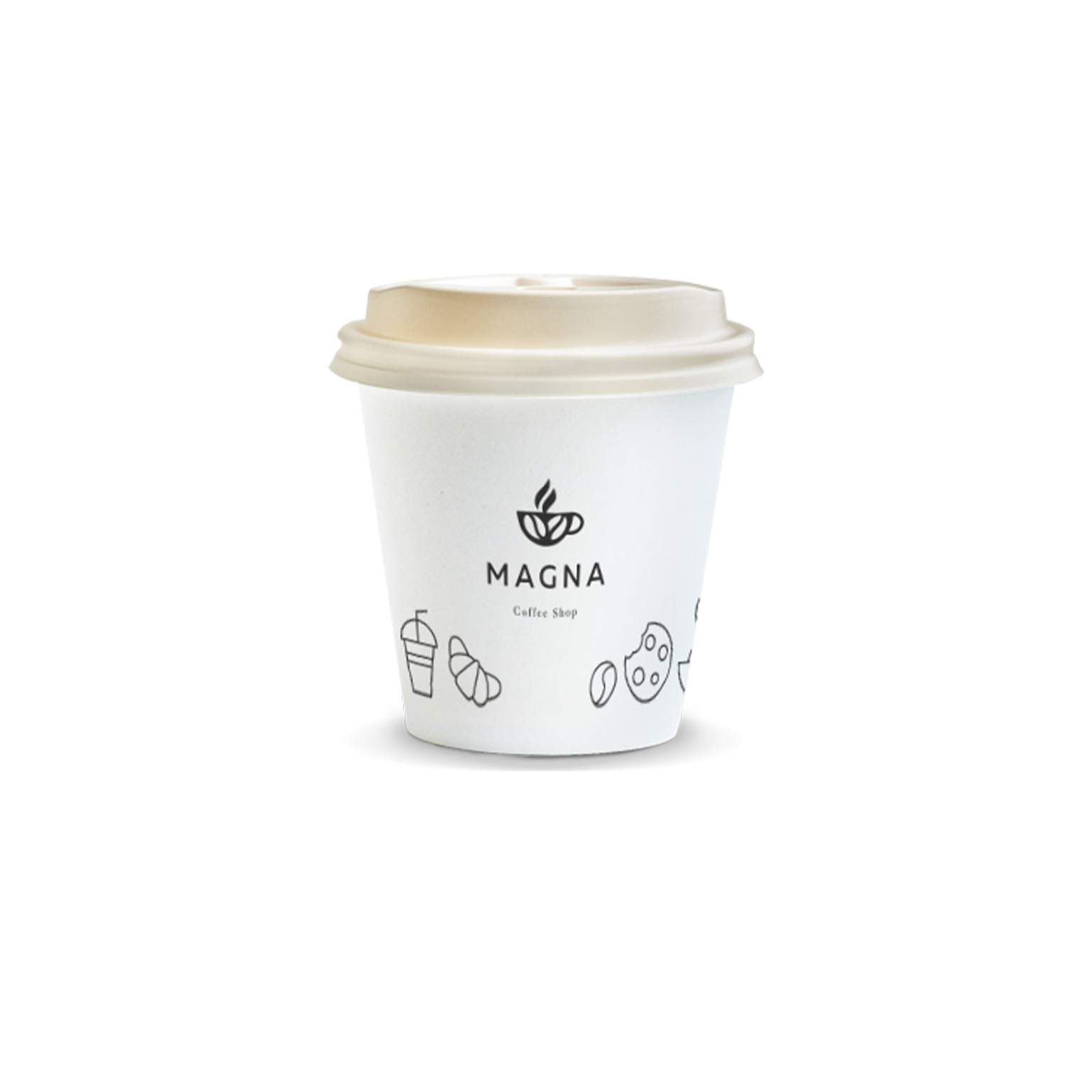 Compostable Paper Coffee Cup - 180ml - Image 2